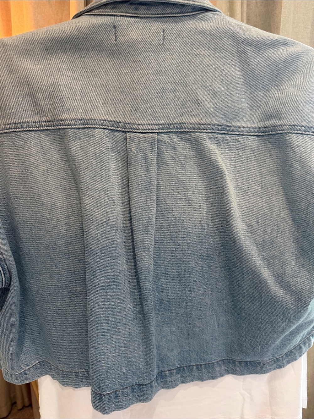 Madewell Light Blue Cropped Denim Jacket - Picture 4 of 10